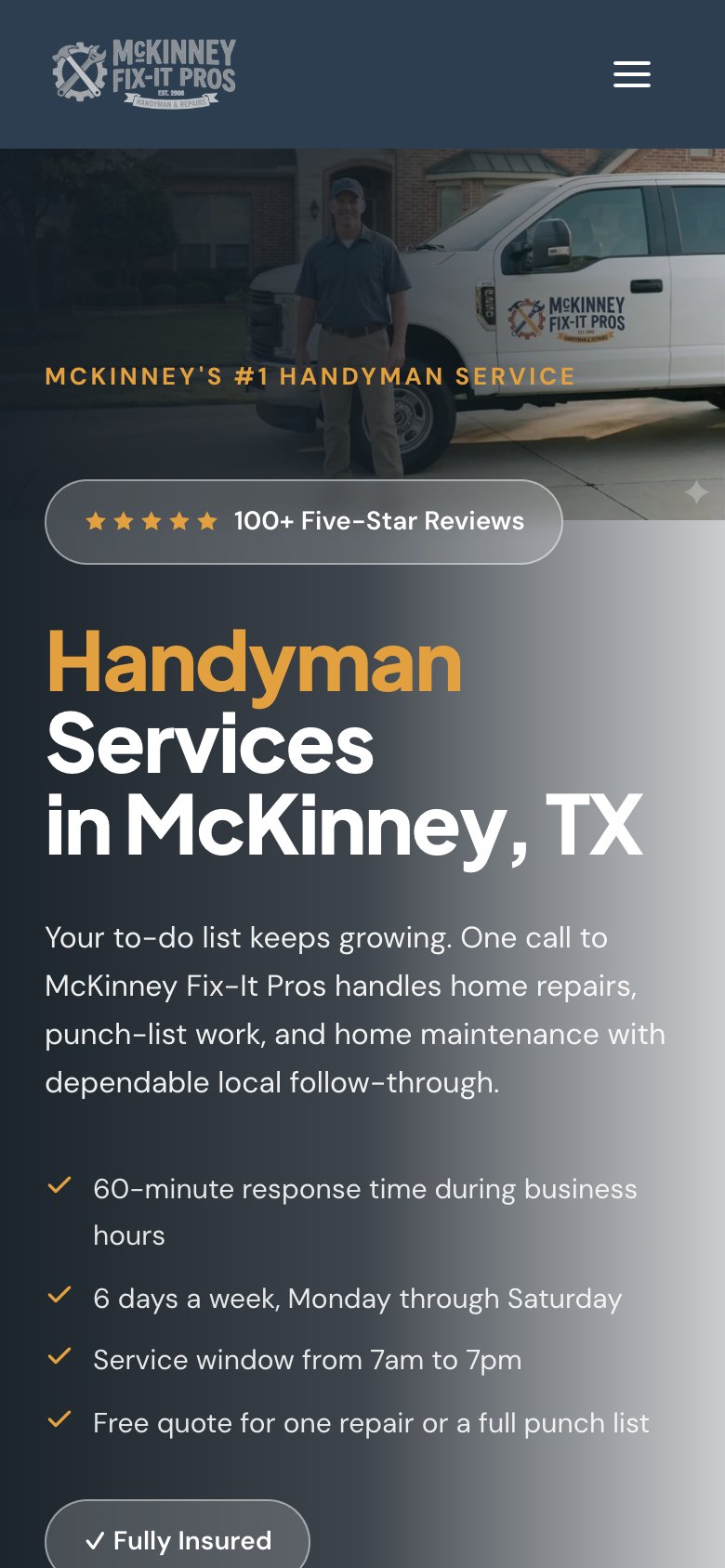 Mobile preview of mckinneyfixitpros.com